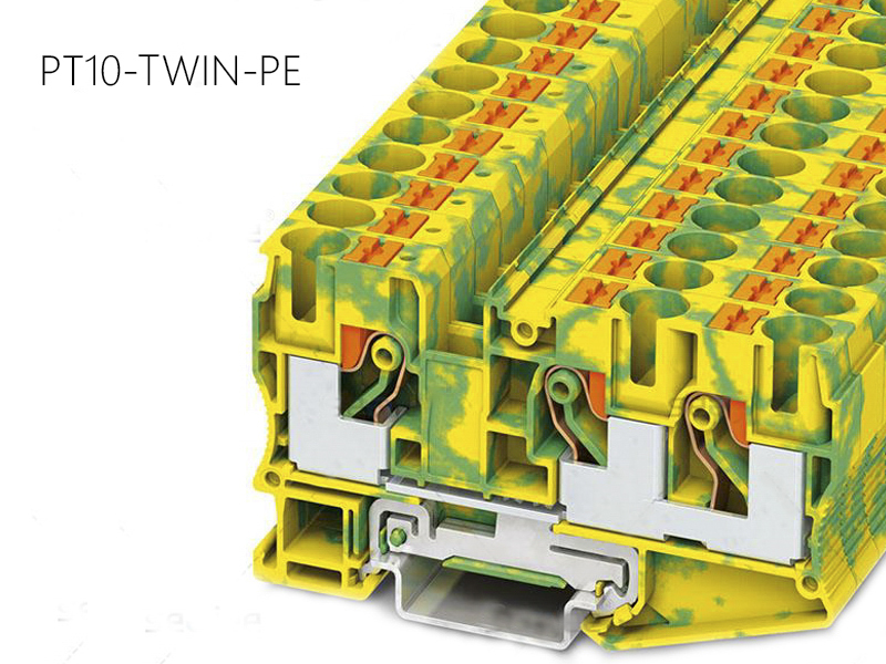 世麥德 直插式接地端子 PT10-TWIN-PE