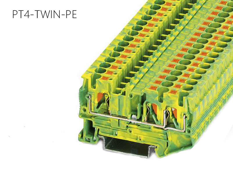 世麥德 直插式接地端子 PT4-TWIN-PE