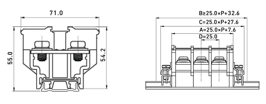 JHY1系列板式螺釘接線端子 JHY1-150A